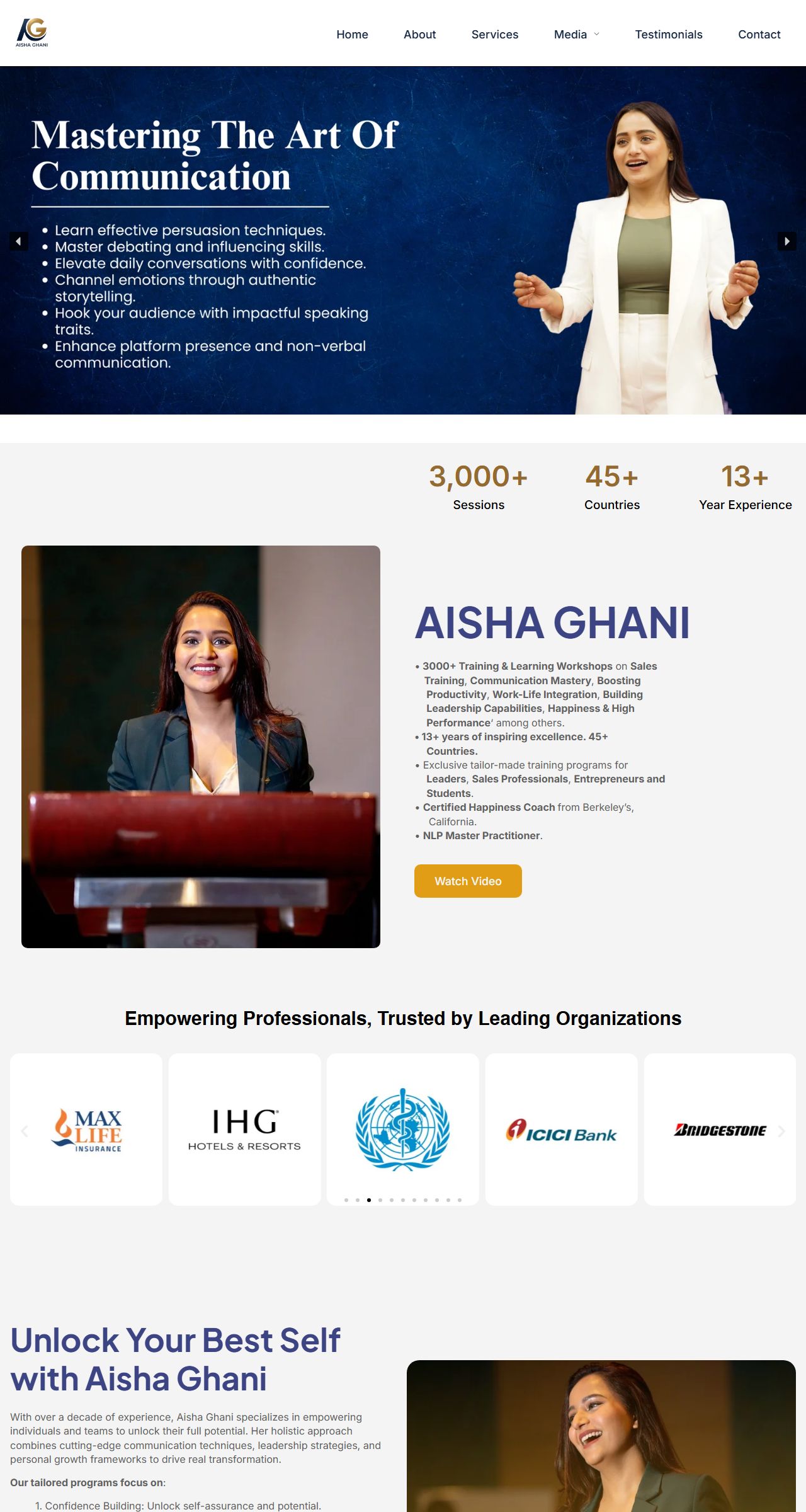 Home page of Aisha Ghani