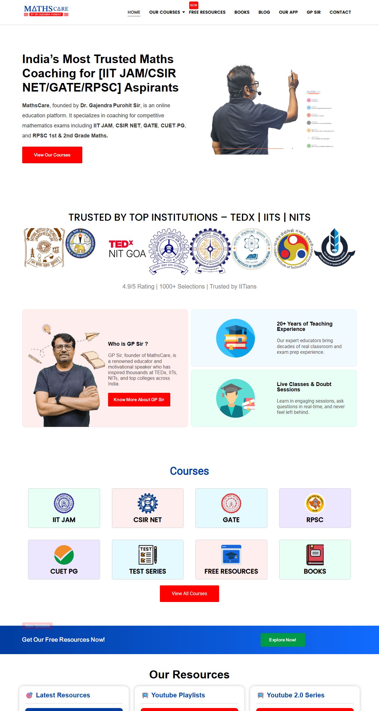 Home page of Mathscare
