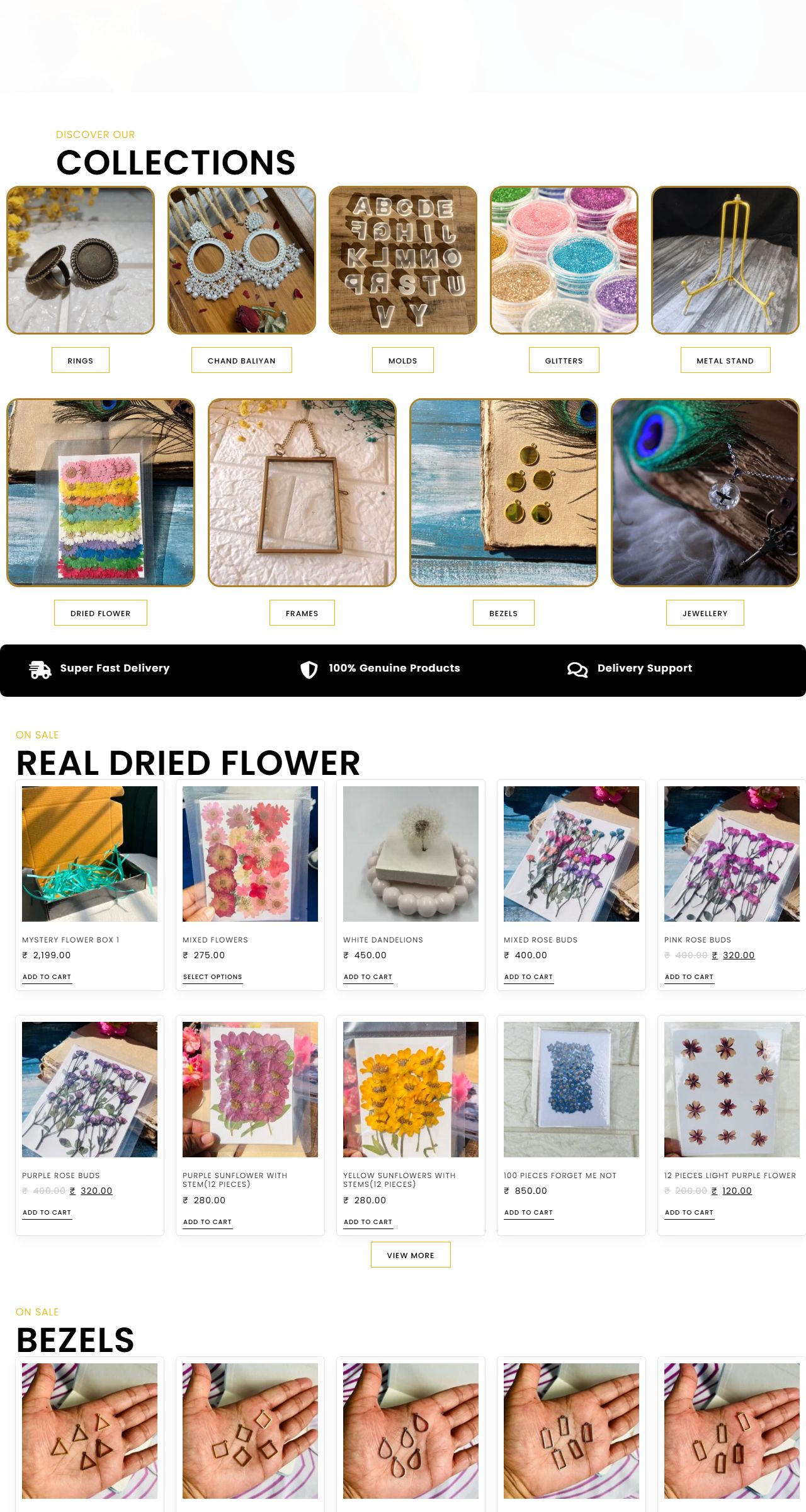 Home page of Meraki Artencial Store
