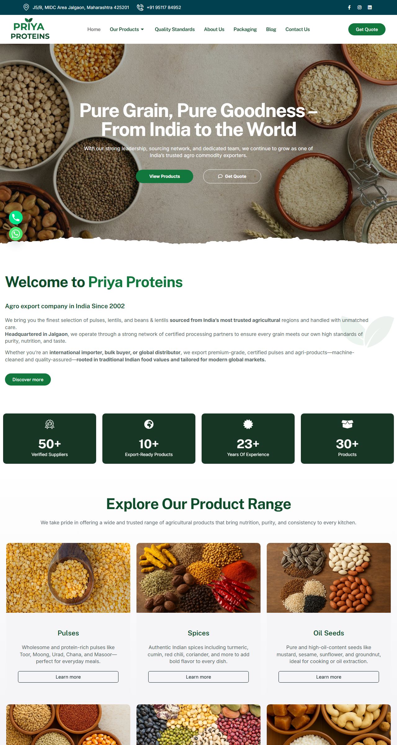Home page of Priya Proteins