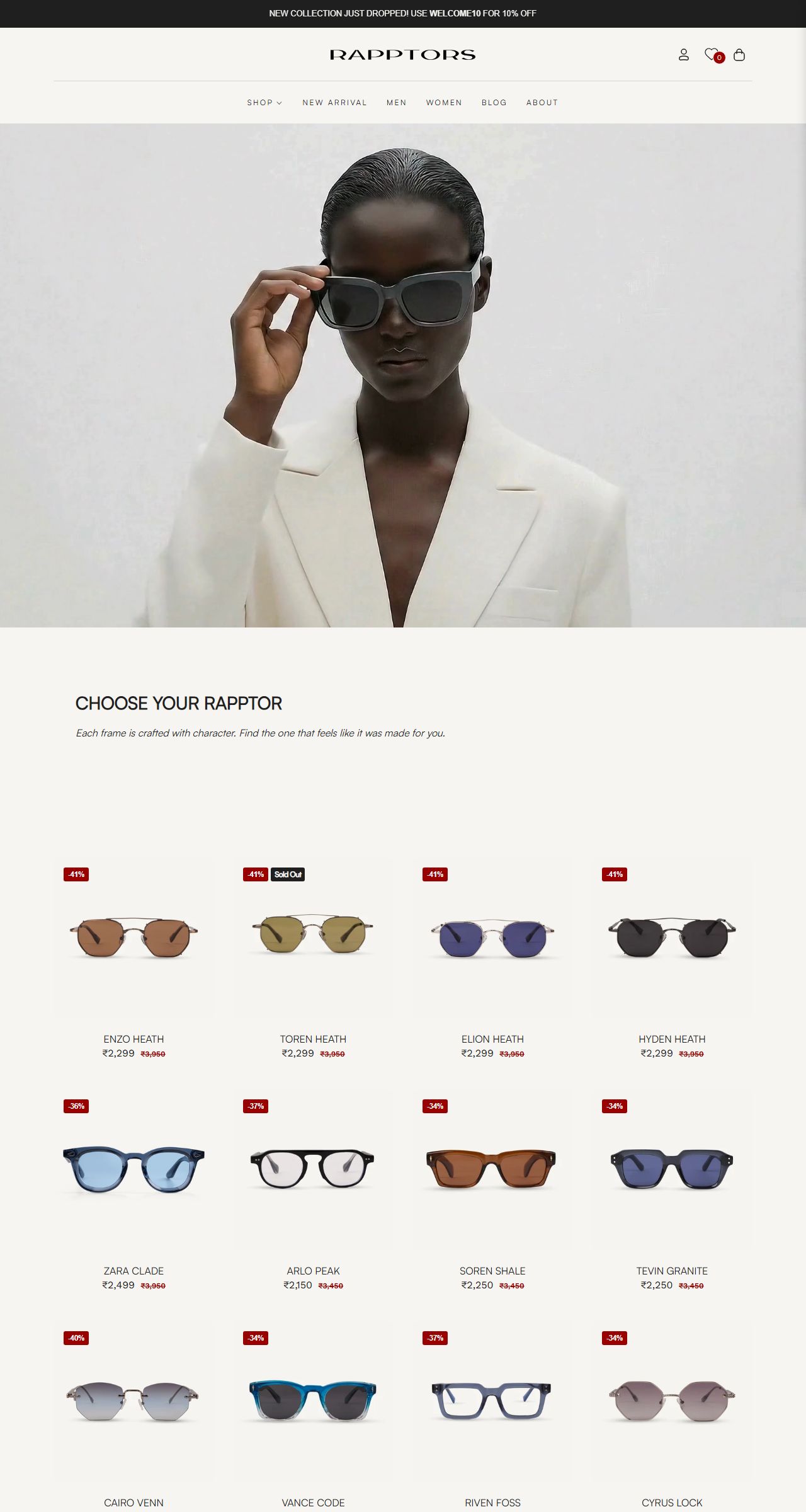 Home page of Rapptors