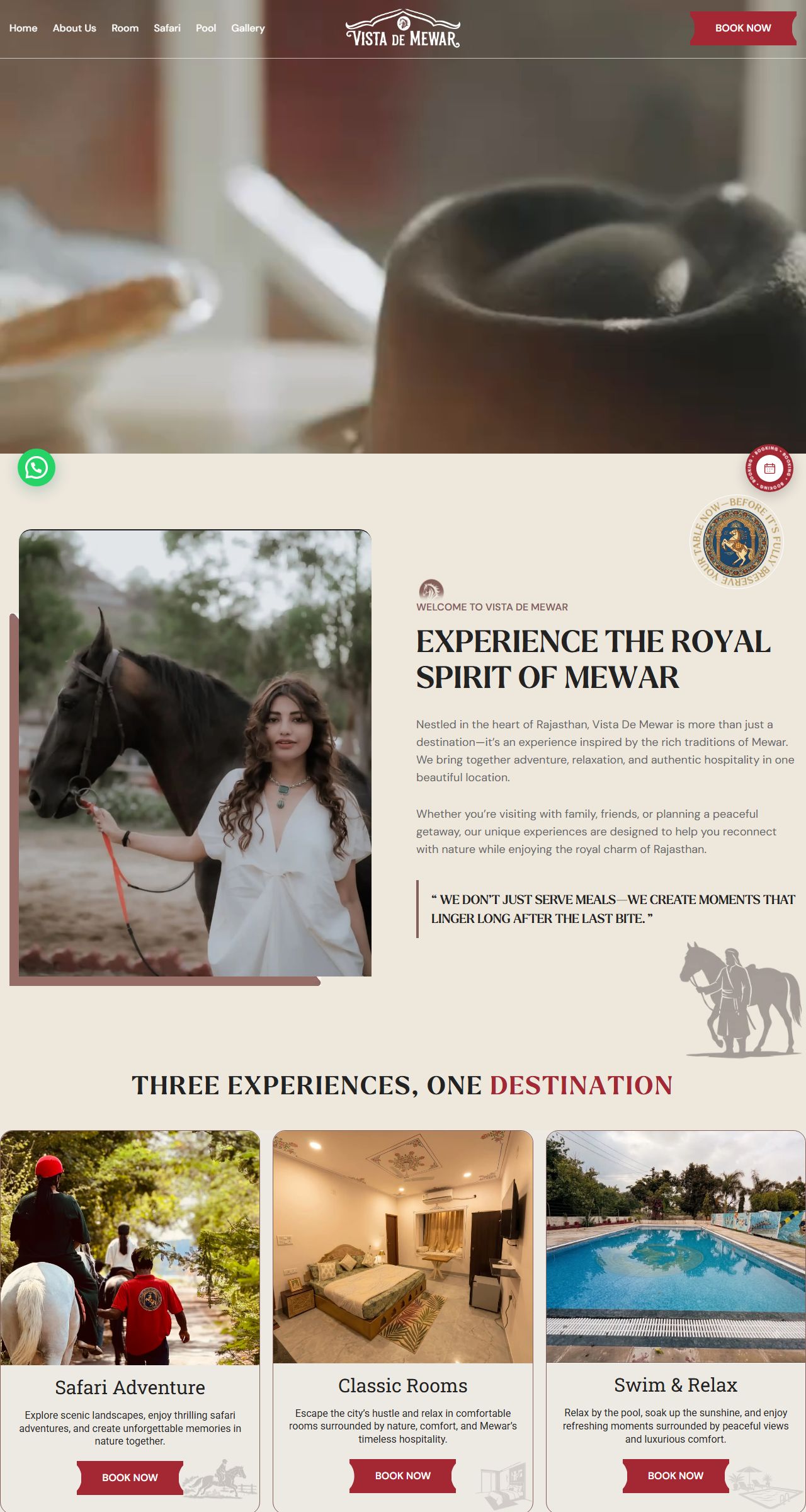 Home page of Vista De Mewar